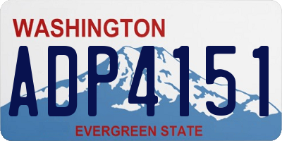 WA license plate ADP4151