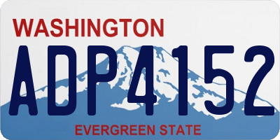 WA license plate ADP4152