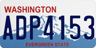 WA license plate ADP4153