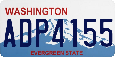 WA license plate ADP4155