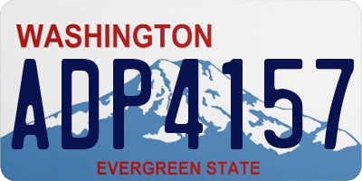 WA license plate ADP4157