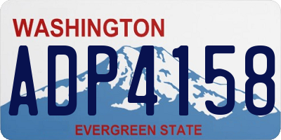 WA license plate ADP4158