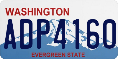 WA license plate ADP4160
