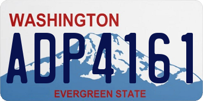 WA license plate ADP4161