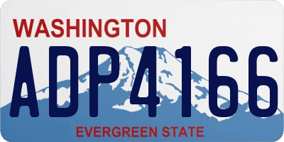 WA license plate ADP4166