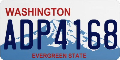 WA license plate ADP4168