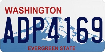 WA license plate ADP4169