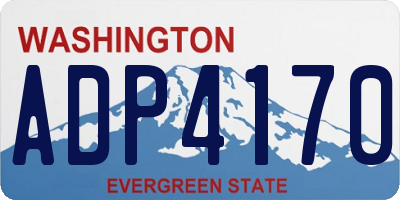 WA license plate ADP4170