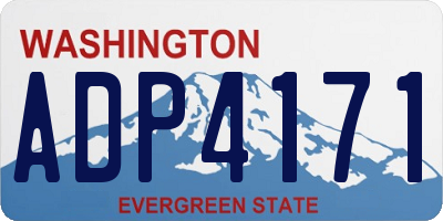 WA license plate ADP4171