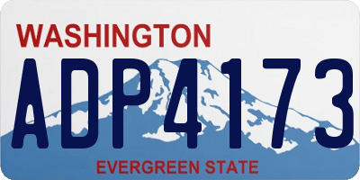 WA license plate ADP4173
