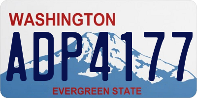 WA license plate ADP4177
