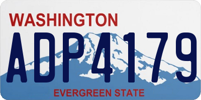WA license plate ADP4179