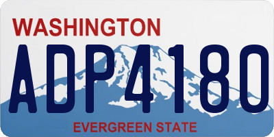 WA license plate ADP4180
