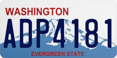 WA license plate ADP4181