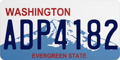 WA license plate ADP4182