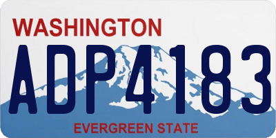 WA license plate ADP4183
