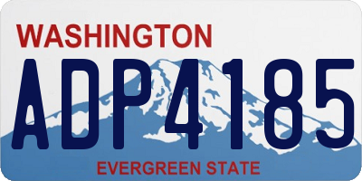 WA license plate ADP4185
