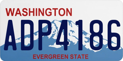WA license plate ADP4186