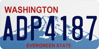 WA license plate ADP4187