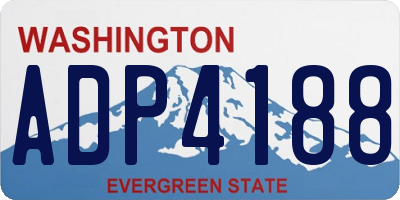 WA license plate ADP4188