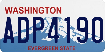 WA license plate ADP4190