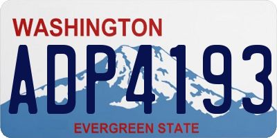 WA license plate ADP4193