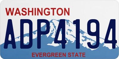 WA license plate ADP4194