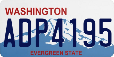 WA license plate ADP4195