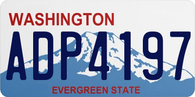 WA license plate ADP4197