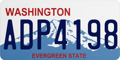 WA license plate ADP4198