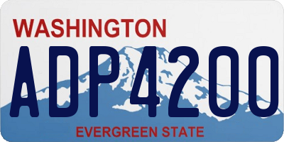 WA license plate ADP4200