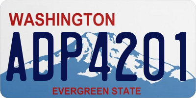 WA license plate ADP4201