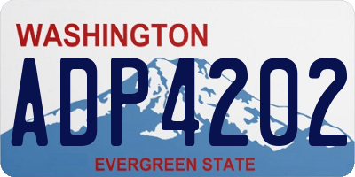 WA license plate ADP4202
