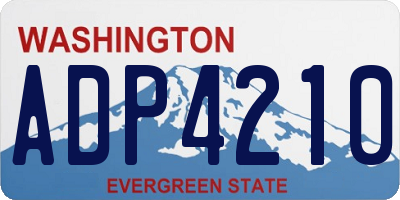 WA license plate ADP4210