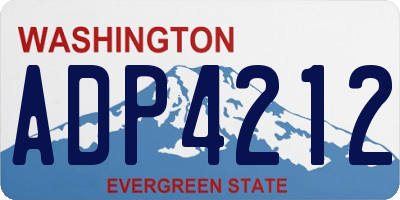 WA license plate ADP4212