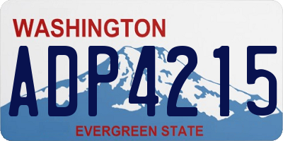 WA license plate ADP4215