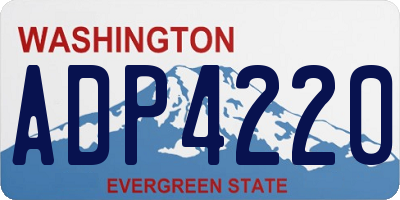 WA license plate ADP4220