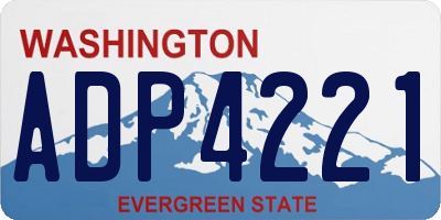 WA license plate ADP4221