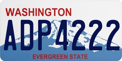 WA license plate ADP4222