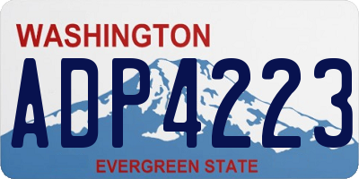 WA license plate ADP4223