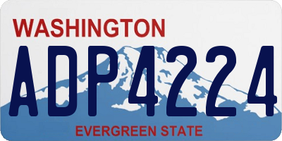 WA license plate ADP4224