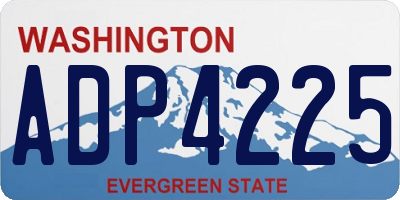 WA license plate ADP4225