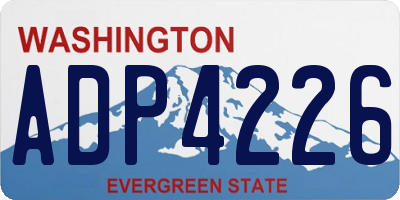 WA license plate ADP4226