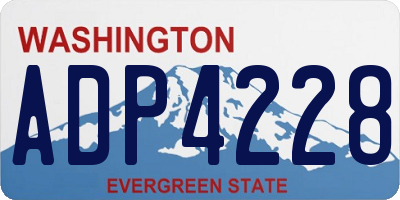 WA license plate ADP4228
