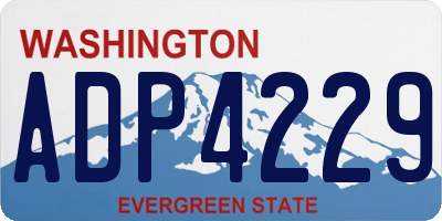 WA license plate ADP4229