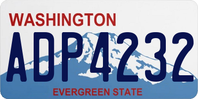 WA license plate ADP4232