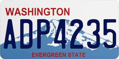 WA license plate ADP4235
