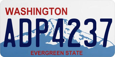 WA license plate ADP4237