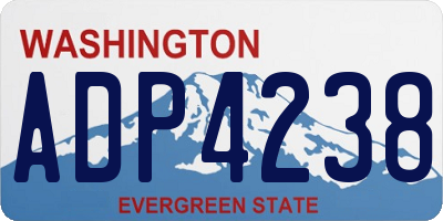 WA license plate ADP4238
