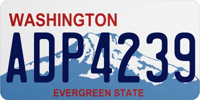 WA license plate ADP4239